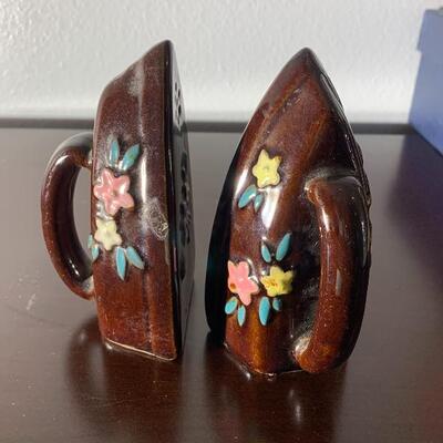 Vintage Iron Salt and Pepper Shakers 