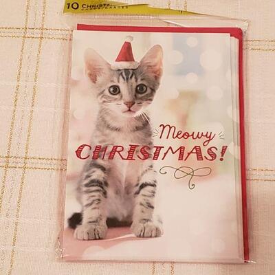 Lot 211: Cat Lovers Stocking, Christmas Cards and Pen