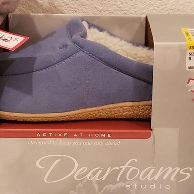 Lot 219:  NEW Slippers, Coffee Cup and a Stuffed Animal 