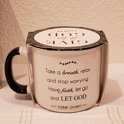 Lot 219:  NEW Slippers, Coffee Cup and a Stuffed Animal 