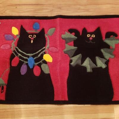 Lot 223: NEW Cat Holiday Door Mat