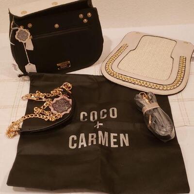 Lot 224: NEW Coco & Carmen Purse with Interchangeable Tops and Straps
