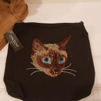 Lot 225: NEW Boots and Siamese Rhinestone Purse