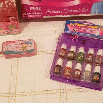 Lot 238: NEW Disney Princesses Nail Polish, Journal Set & Strawberry Shortcake Set
