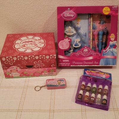 Lot 238: NEW Disney Princesses Nail Polish, Journal Set & Strawberry Shortcake Set