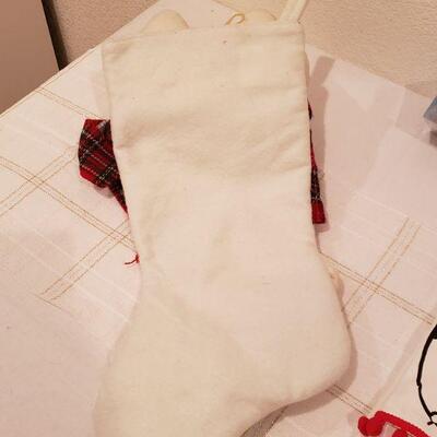 Lot 239: NEW Cat Stocking, Kitchen Towels and Cool Cat Ice Mold