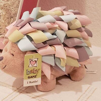 Lot 247: NEW Baby Girl Tabletop Christmas Tree/Decorations & Ribbon Rattle 
