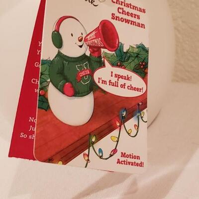 Lot 264: NEW Cheering Snowman, Ornament a,d Socks