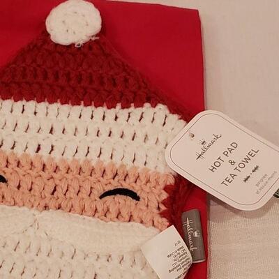 Lot 288: New Santa Tea towel set and Scented Coasters