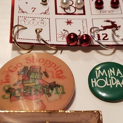 Lot 295: Holiday Jewelry lot (One Earring Missing)