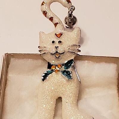 Lot 296: Cat Holiday Jewelry Lot