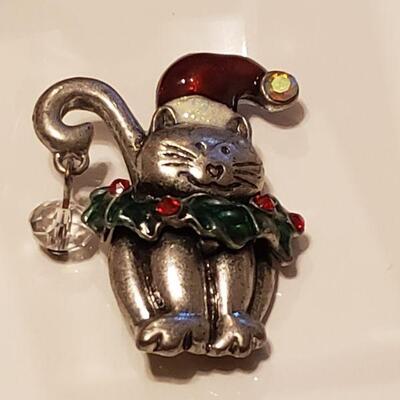 Lot 296: Cat Holiday Jewelry Lot