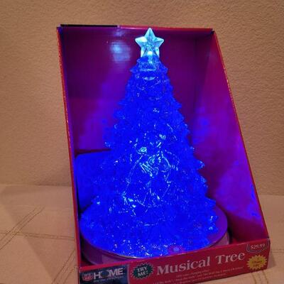 Lot 304: LED Color Changing Musical Tree 
