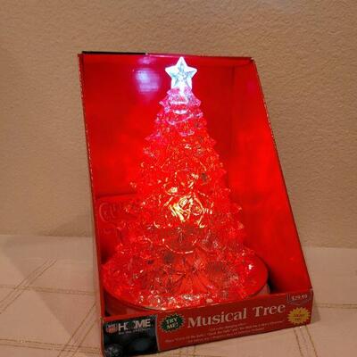 Lot 304: LED Color Changing Musical Tree 