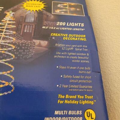 Lot 312: Outdoor 6 foot Spiral Tree Yard Christmas Deco