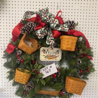 J 167 Holiday Longaberger Wreath 
