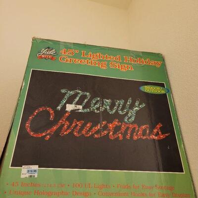 Lot 322: Merry Christmas 45" Wide Greeting Sign