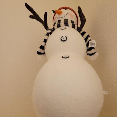 Lot 325: Tall Snowman Deco Figure 
