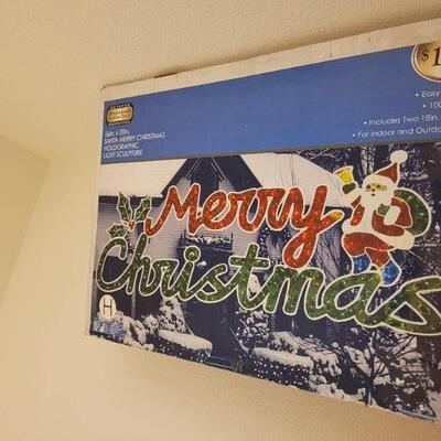 Lot 327: Merry Christmas Yard Lit Sign 