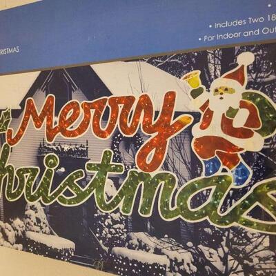 Lot 327: Merry Christmas Yard Lit Sign 