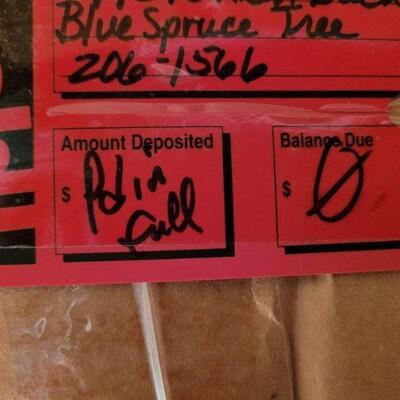 Lot 333: Large 9 foot BLACK FOREST Blue Spruce Dark Green Artificial Christmas Tree 