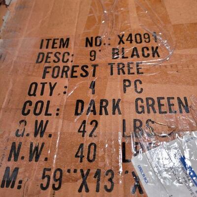 Lot 333: Large 9 foot BLACK FOREST Blue Spruce Dark Green Artificial Christmas Tree 