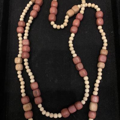 Long wooden Fashion Necklace 