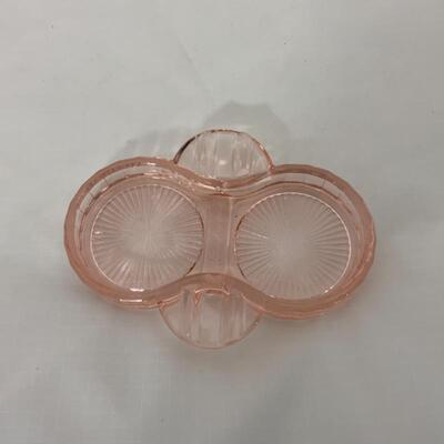 .132. Antique | Pink Depression Glass Set with Tray