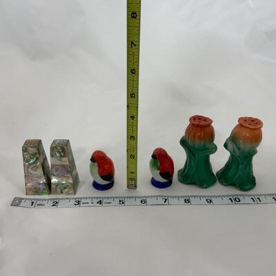 .137. Antique | Three Sets Figural Salt & Peppers