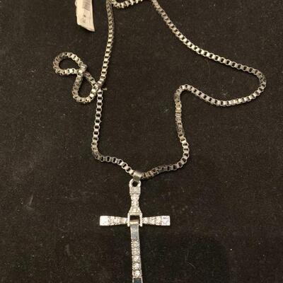 Stones in Cross Necklace 