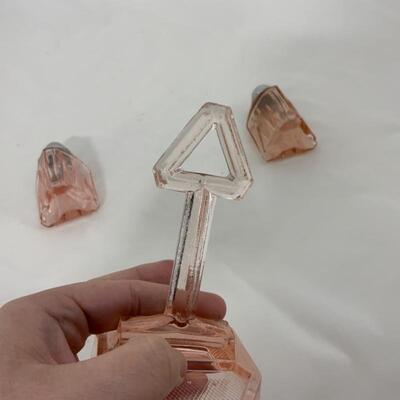 .139. Antique | Pink Depression | Art Deco Shakers