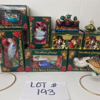 L 193 Old World Christmas Eastern Shore Ornaments 