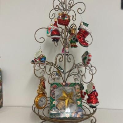 L 199 Old World Christmas Ornaments & Stand 