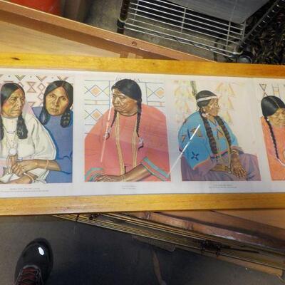 " Rare Vintage American Indian Print by Wilhelm Riess 1866-1919."