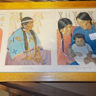" Rare Vintage American Indian Print by Wilhelm Riess 1866-1919."