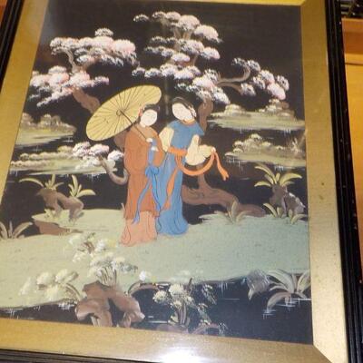 " 1900's Vintage Japanese Print 32 x 20."