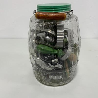 .187. Vintage | Large Jar filled with 40+ Cookie Cutters | Kitchen Tools