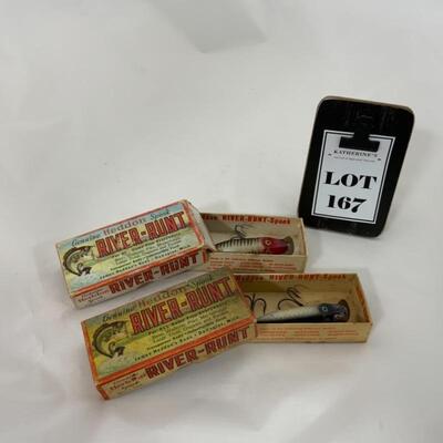 .167. Vintage | Two River Runt Floater Lures in box
