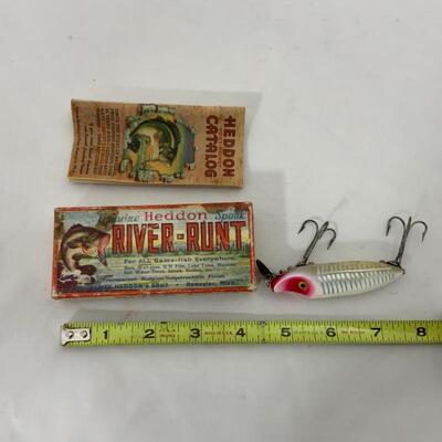 .169. Vintage | River Runt Fishing Lure | Box and Catalogue