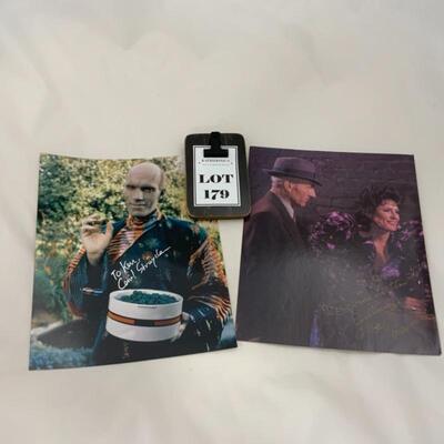 .179. Two Autographed 8x10s | BARRET | STRUYCKEN | Star Trek
