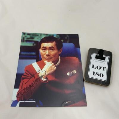 .180. Autographed 8x10 | George Takei | Sulu | Star Trek