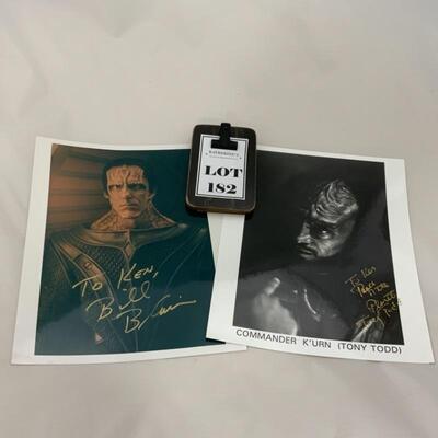 .182. Autographed 8x10s | BLAIR | TODD | Star Trek