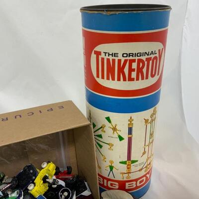 .205. 78 Matchbox and Hot Wheels Cars | TinkerToy Set | Marbles