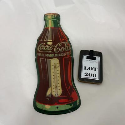 .209. Vintage | ORIGINAL | Coca-Cola Bottle Thermometer | 1950s
