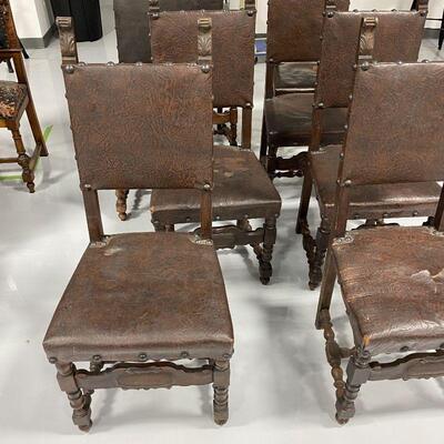 .215. Set of 8 | Antique | Gothic Style Chairs