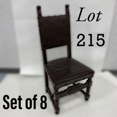 .215. Set of 8 | Antique | Gothic Style Chairs