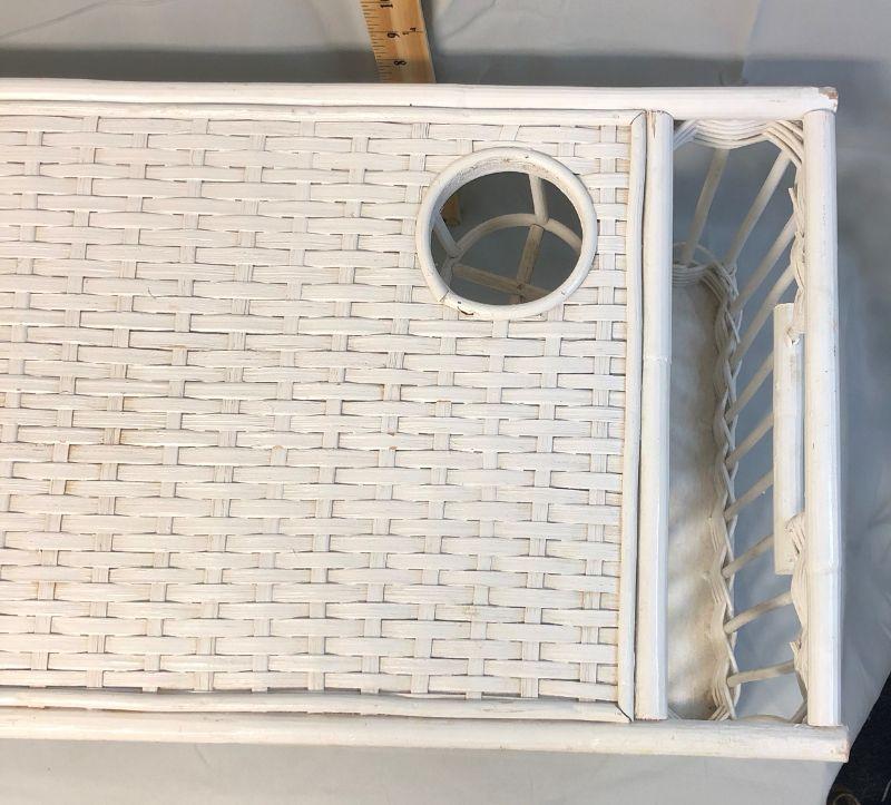 White Wicker Bed Tray LOCAL PICKUP ONLY