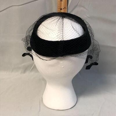 Vintage Black Velvet Ring Hat
