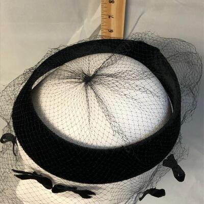 Vintage Black Velvet Ring Hat