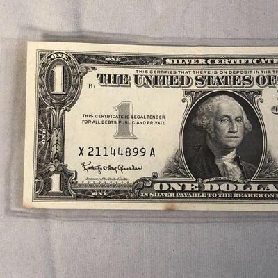 1957 B Blue Seal $1 Silver Certificate